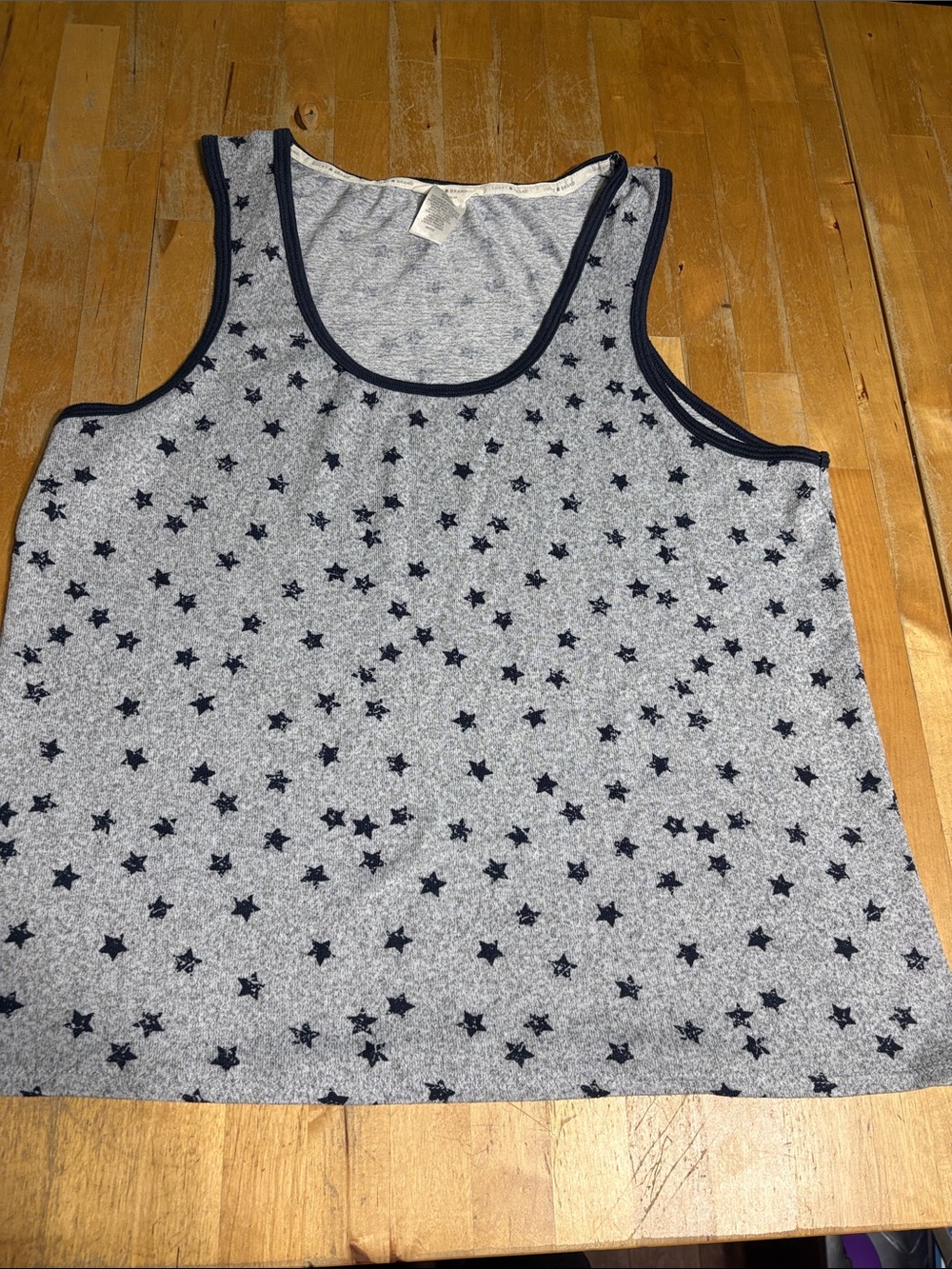Lucky Brand Gray Star-Pattern Tank Top
